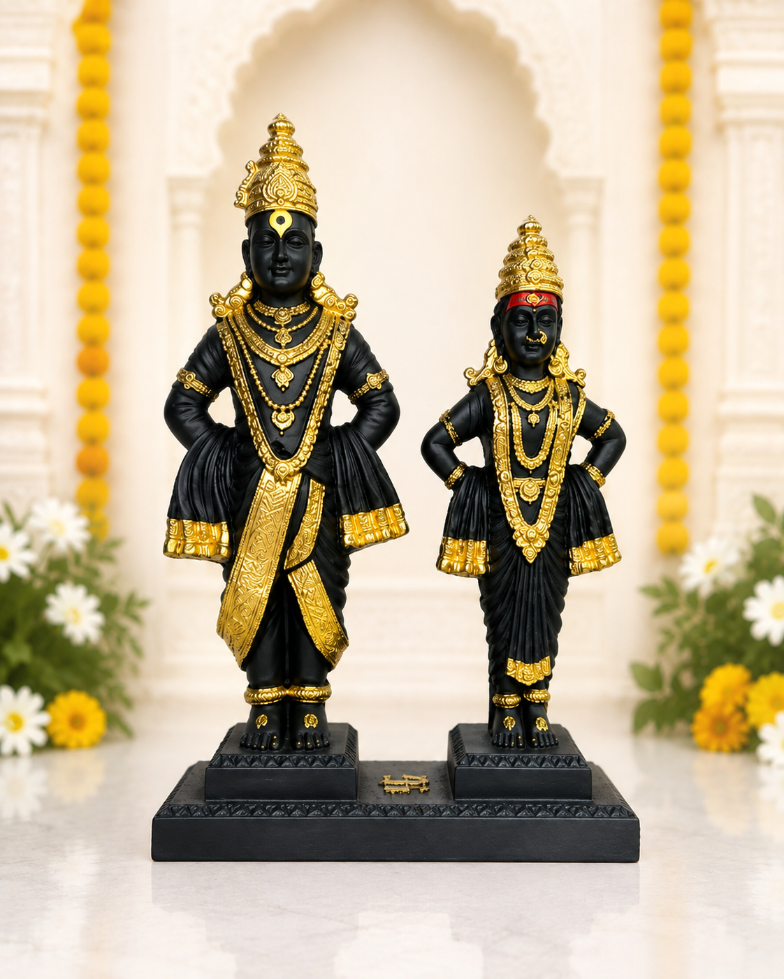 Vitthal Rukmini(Black & Golden)
